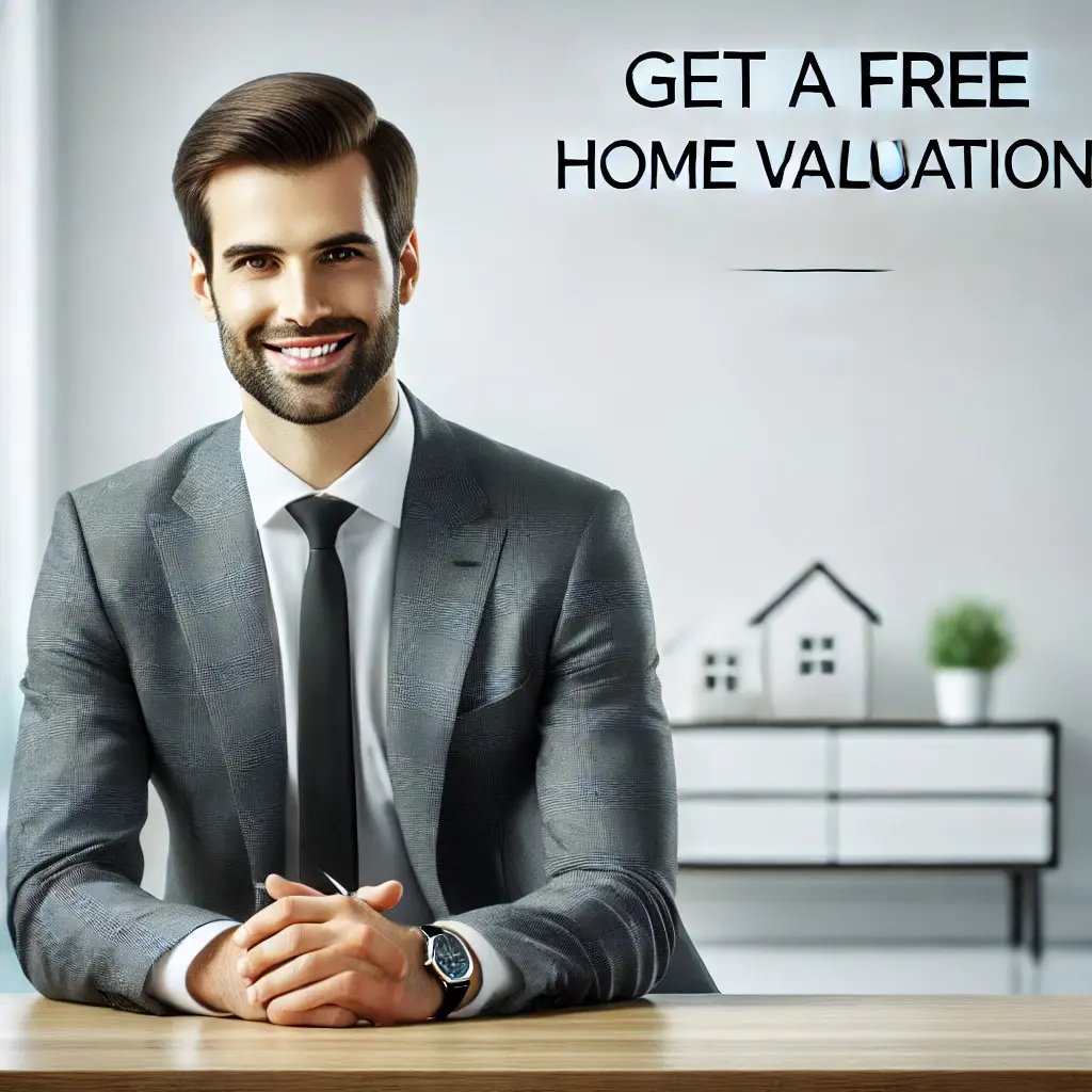 DALL·E 2025-03-17 09.32.50 - A professional real estate advertisement featuring a confident real estate agent sitting at a modern desk, smiling. The text prominently reads_ Get a DALL·E 2025-03-17 09.32.50 - A professional real estate advertisement featuring a confident real estate agent sitting at a modern desk, smiling. The text prominently reads_ Get a